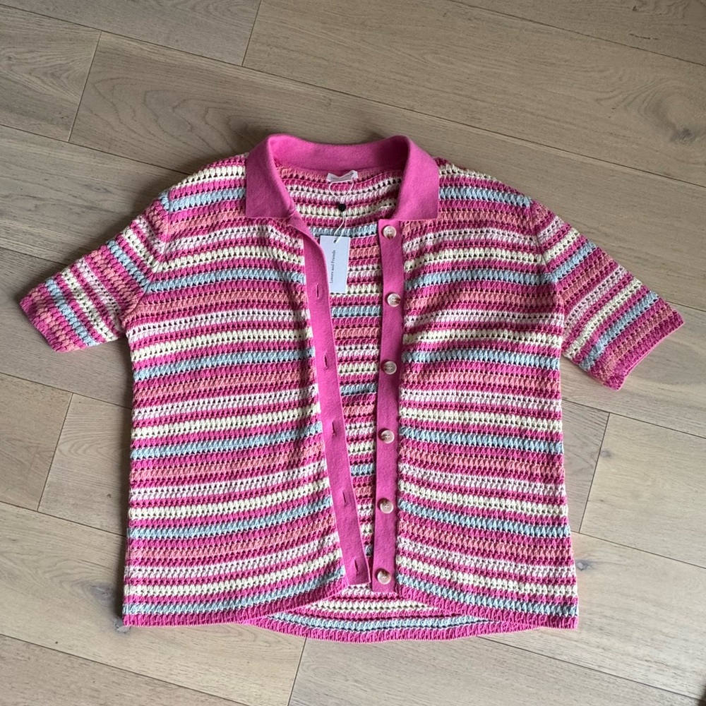 Lovers and Friends Lucia Cardigan in Pink & Blue Multi/S/ NWT